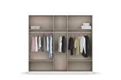 Kleiderschrank Jubi Alpinweiß grau B/H/T: ca. 226x210x54 cm