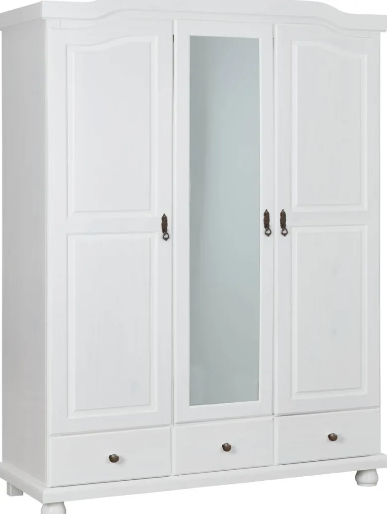 Kleiderschrank Kappl weiß B/H/T: ca. 150x198x56 cm