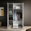 Kleiderschrank Karl weiß B/H/T: ca. 120x195x55 cm