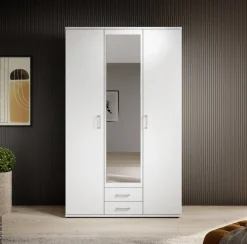 Kleiderschrank Karl weiß B/H/T: ca. 120x195x55 cm