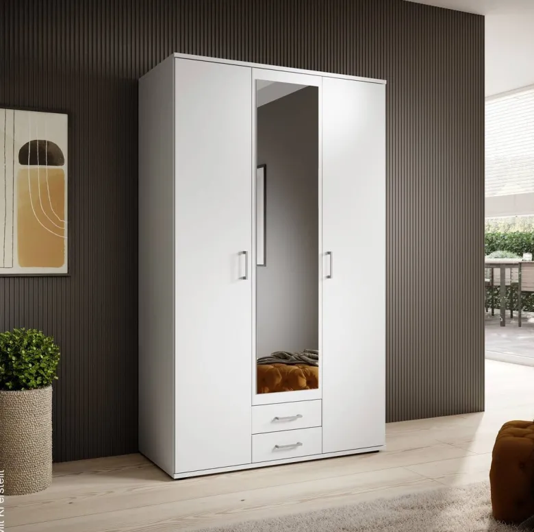 Kleiderschrank Karl weiß B/H/T: ca. 120x195x55 cm