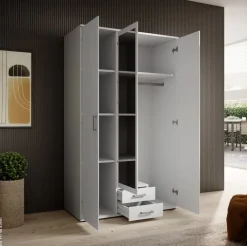 Kleiderschrank Karl weiß B/H/T: ca. 120x195x55 cm