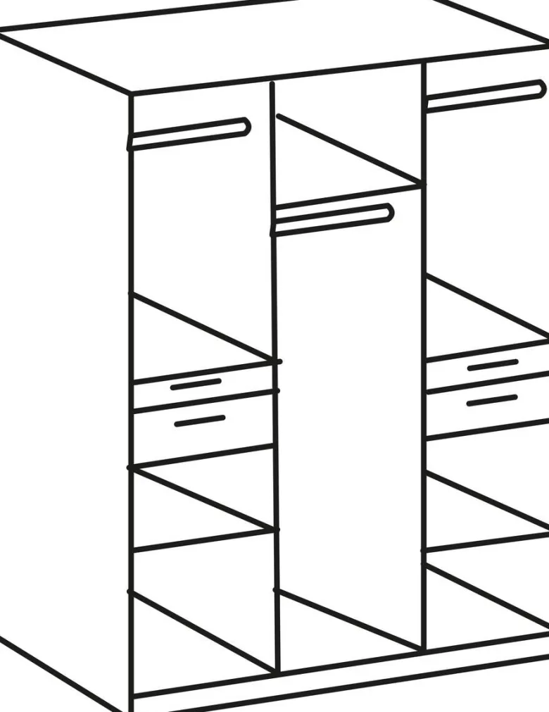 Kleiderschrank Koblenz weiß B/H/T: ca. 135x198x58 cm