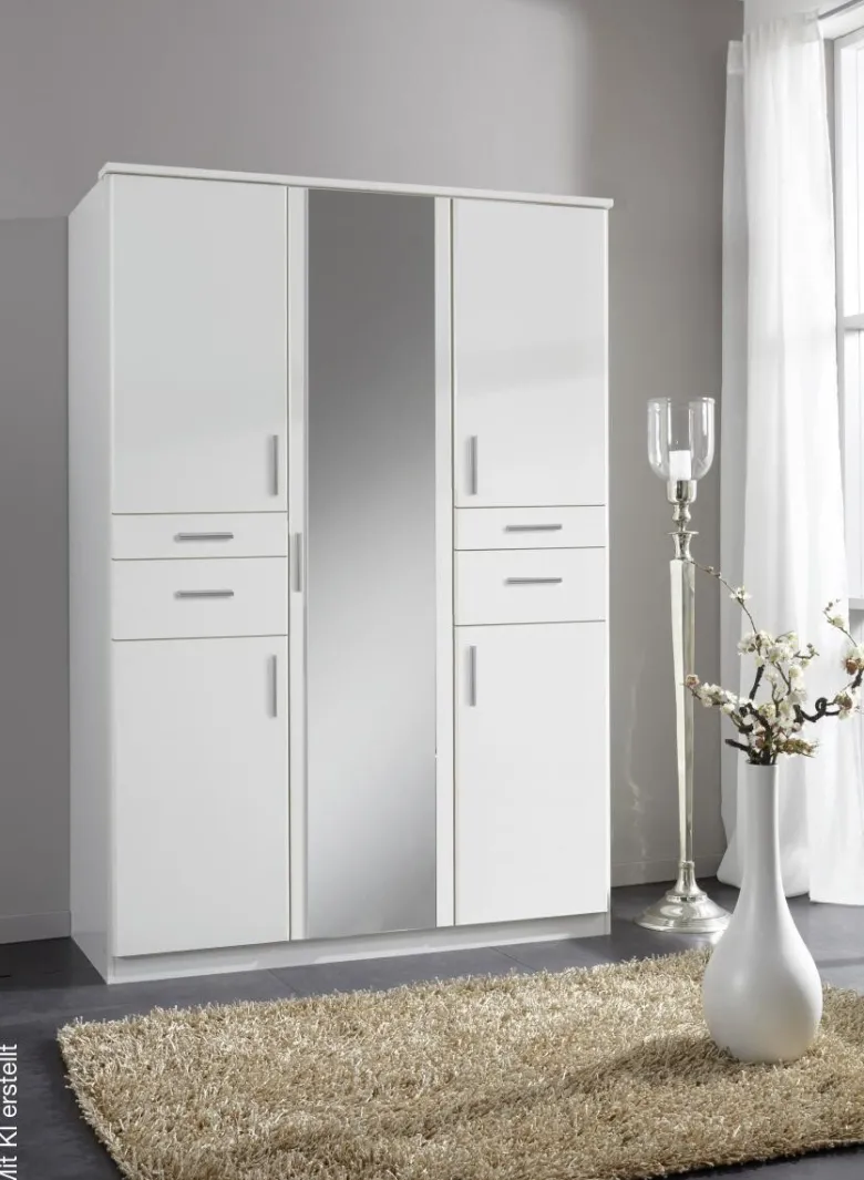 Kleiderschrank Koblenz weiß B/H/T: ca. 135x198x58 cm