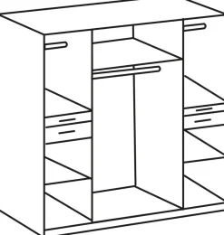 Kleiderschrank Koblenz weiß B/H/T: ca. 180x198x58 cm
