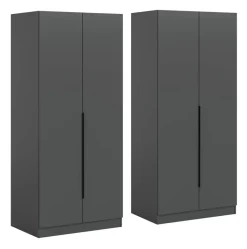 Kleiderschrank KOPENHAGEN anthrazit B/H/T: ca. 160x181x52 cm