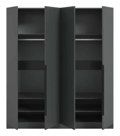 Kleiderschrank KOPENHAGEN anthrazit B/H/T: ca. 160x181x52 cm