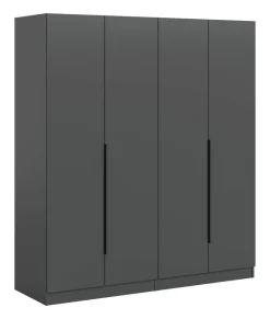 Kleiderschrank KOPENHAGEN anthrazit B/H/T: ca. 160x181x52 cm