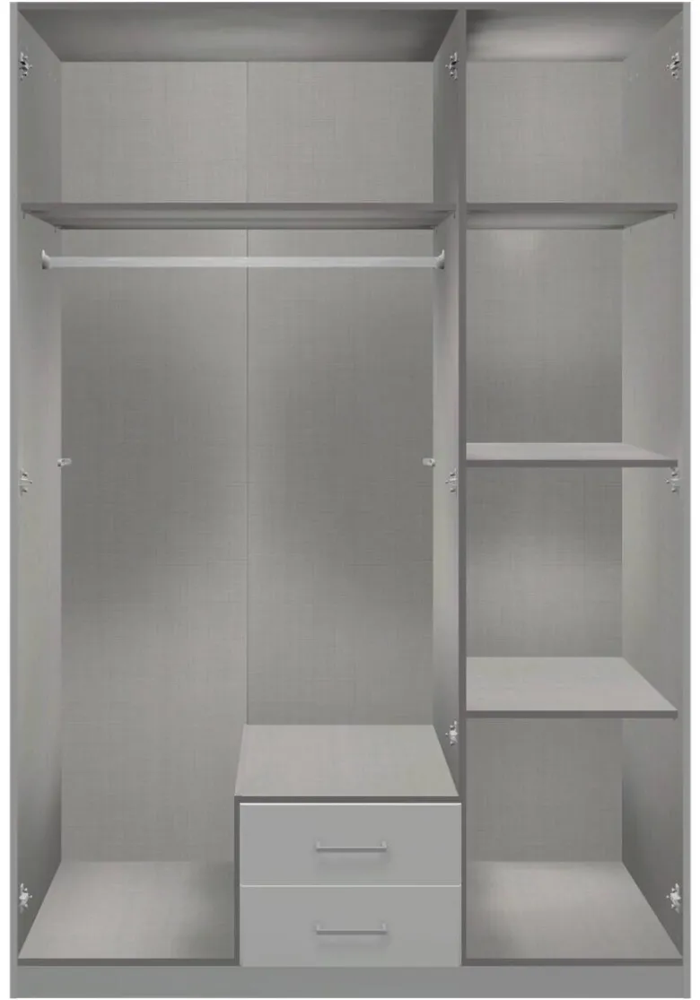 Kleiderschrank Kärnten Alpinweiß Nachbildung B/H/T: ca. 135x199x58 cm