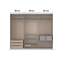 Kleiderschrank Kulmbach Alpinweiß B/H/T: ca. 271x229x62 cm