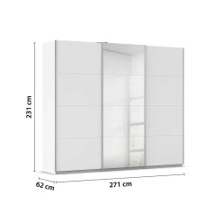 Kleiderschrank Kulmbach Alpinweiß B/H/T: ca. 271x229x62 cm