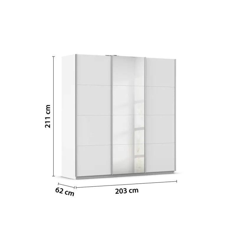 Kleiderschrank Kulmbach Alpinweiß B/H/T: ca. 203x210x62 cm