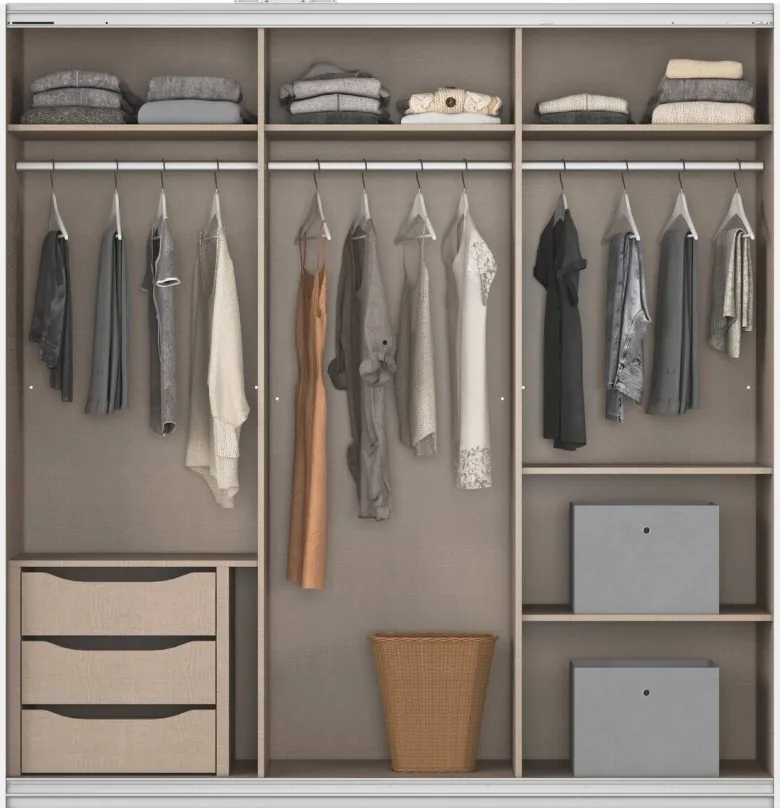 Kleiderschrank Kulmbach Alpinweiß B/H/T: ca. 203x210x62 cm