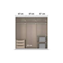 Kleiderschrank Kulmbach Alpinweiß B/H/T: ca. 203x210x62 cm