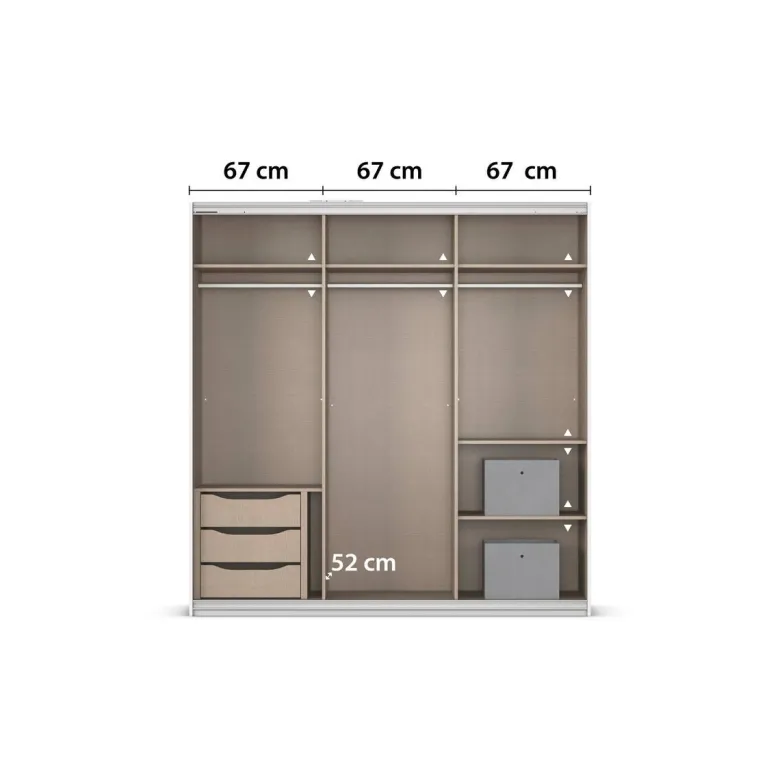 Kleiderschrank Kulmbach Alpinweiß B/H/T: ca. 203x210x62 cm
