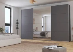 Kleiderschrank Kulmbach grau B/H/T: ca. 360x229x62 cm