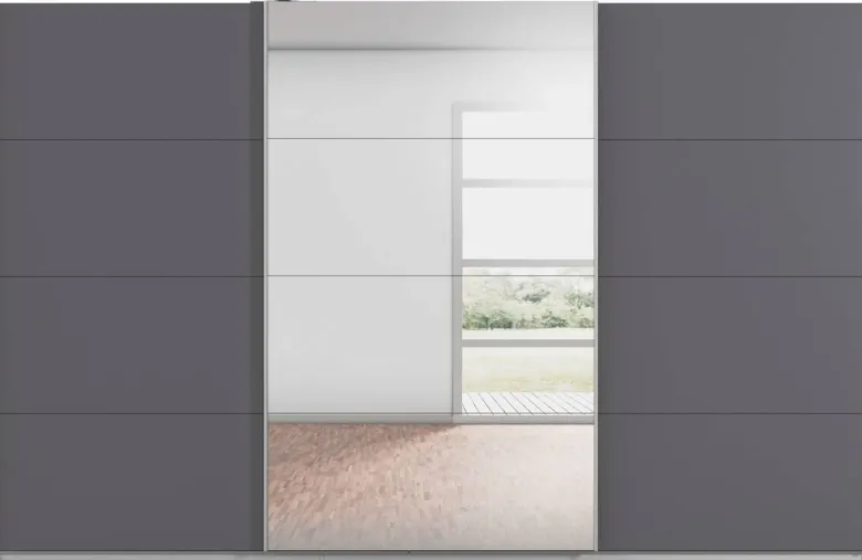 Kleiderschrank Kulmbach grau B/H/T: ca. 360x229x62 cm
