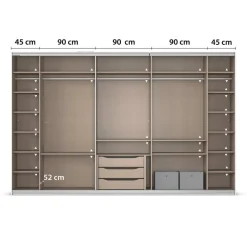 Kleiderschrank Kulmbach grau B/H/T: ca. 360x229x62 cm
