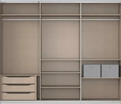 Kleiderschrank Kulmbach grau B/H/T: ca. 271x229x62 cm