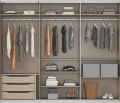 Kleiderschrank Kulmbach grau B/H/T: ca. 271x229x62 cm