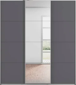 Kleiderschrank Kulmbach grau B/H/T: ca. 203x229x62 cm
