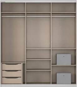 Kleiderschrank Kulmbach grau B/H/T: ca. 203x229x62 cm