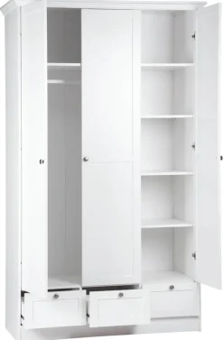Kleiderschrank Landwood weiß B/H/T: ca. 120x200x51 cm