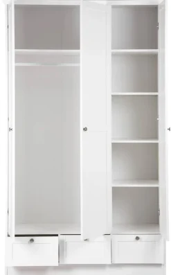 Kleiderschrank Landwood weiß B/H/T: ca. 120x200x51 cm