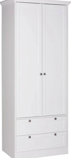 Kleiderschrank Landwood weiß B/H/T: ca. 80x200x51 cm
