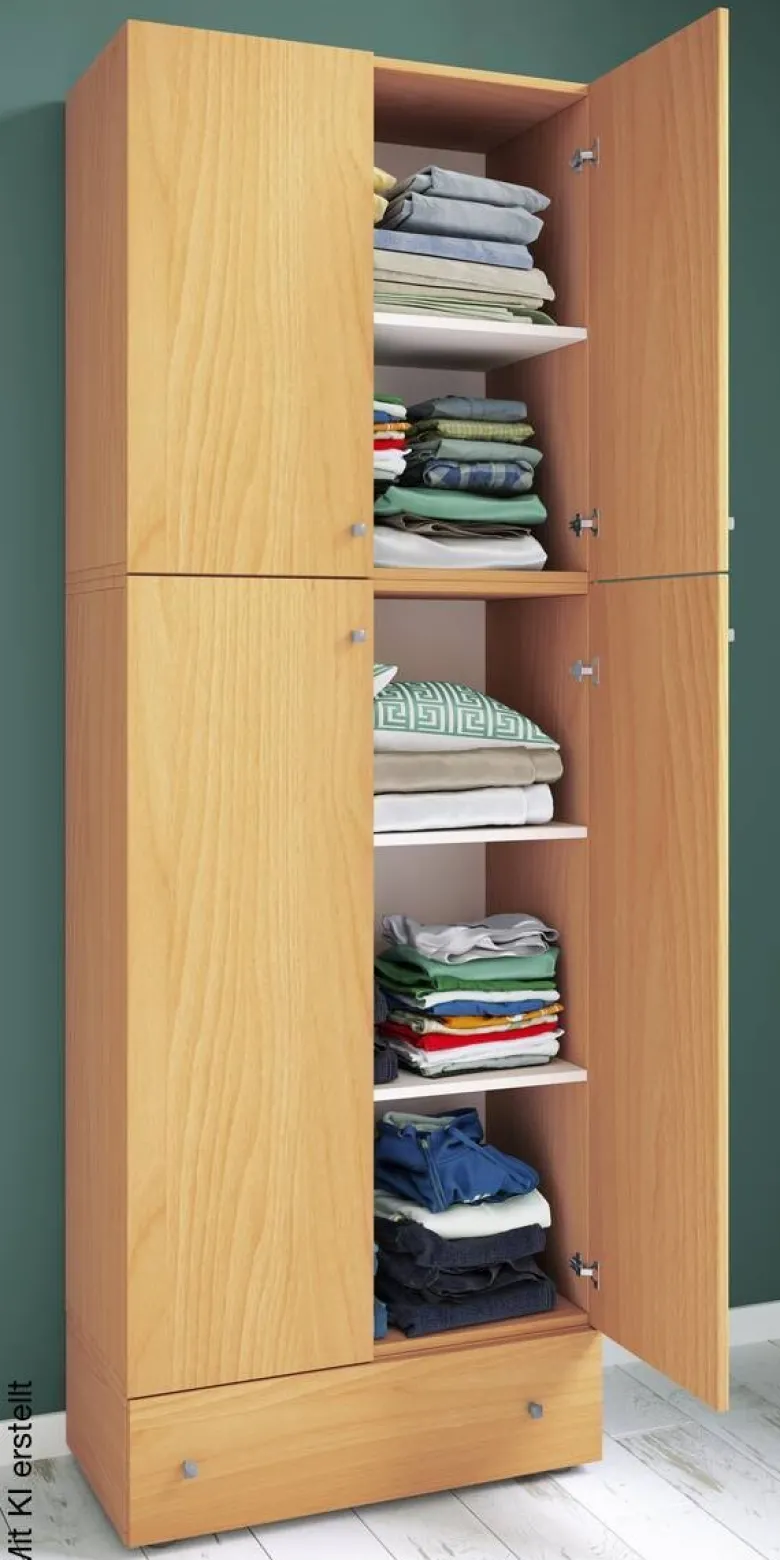 Kleiderschrank Lona buche B/H/T: ca. 70x200x39 cm