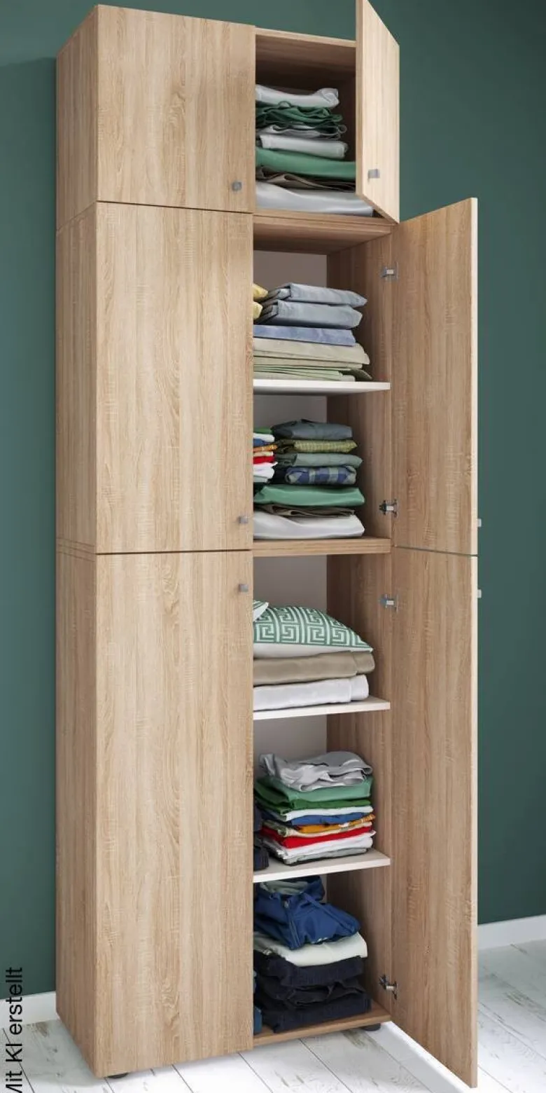 Kleiderschrank Lona Eiche B/H/T: ca. 70x223x39 cm