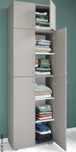 Kleiderschrank Lona grau