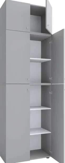 Kleiderschrank Lona grau