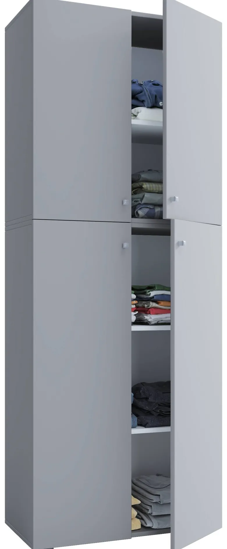 Kleiderschrank Lona grau