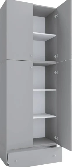 Kleiderschrank Lona grau B/H/T: ca. 70x200x39 cm