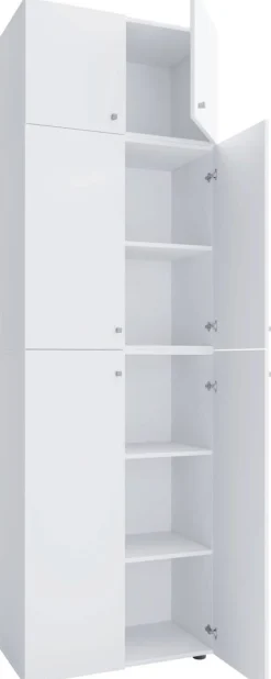 Kleiderschrank Lona weiß B/H/T: ca. 70x223x39 cm