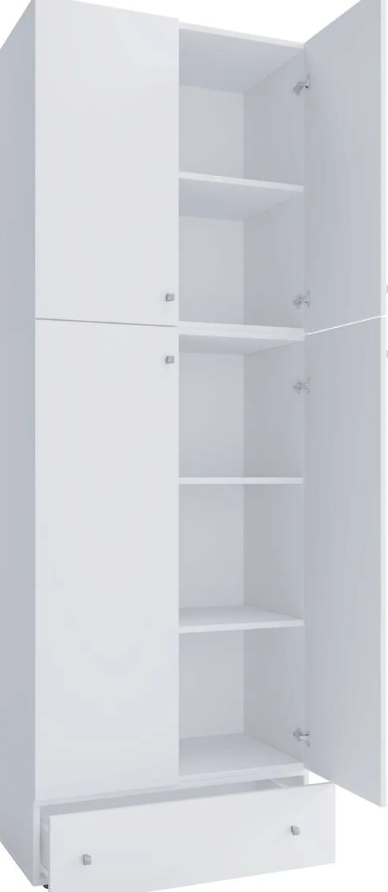 Kleiderschrank Lona weiß B/H/T: ca. 70x200x39 cm