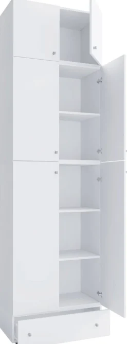 Kleiderschrank Lona weiß B/H/T: ca. 70x240x39 cm