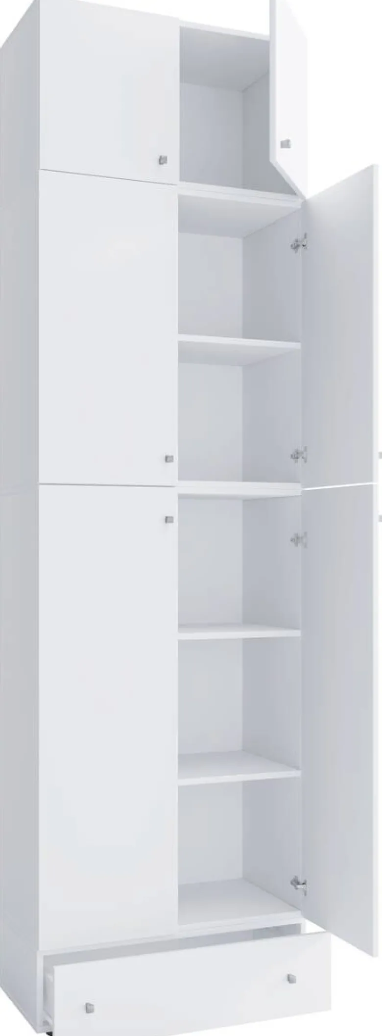 Kleiderschrank Lona weiß B/H/T: ca. 70x240x39 cm