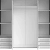 Kleiderschrank Lyss Graphit weiß B/H/T: ca. 205x194x58 cm