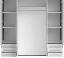 Kleiderschrank Lyss Graphit weiß B/H/T: ca. 205x194x58 cm