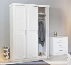 Kleiderschrank Magnus weiß B/H/T: ca. 140x190x55 cm