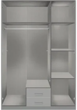 Kleiderschrank Marburg Sahara grau B/H/T: ca. 135x198x58 cm