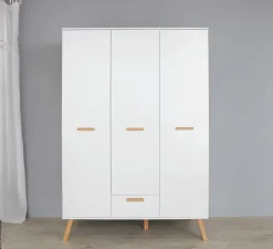 Kleiderschrank Mats weiß B/H/T: ca. 130x190x60 cm