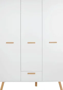 Kleiderschrank Mats weiß B/H/T: ca. 130x190x60 cm