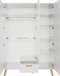 Kleiderschrank Mats weiß B/H/T: ca. 130x190x60 cm