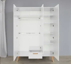 Kleiderschrank Mats weiß B/H/T: ca. 130x190x60 cm