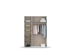 Kleiderschrank Nabila Alpinweiß B/H/T: ca. 140x194x53 cm