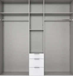 Kleiderschrank New York C Alpinweiß B/H/T: ca. 225x236x58 cm