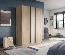 Kleiderschrank OAKLAND Eiche Sonoma Nachbildung Cashmere B/H/T: ca. 130x183x53 cm